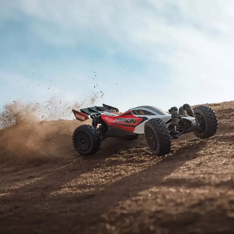 1/12 Typhon GROM Small Scale 4×4 Buggy (Includes battery and charger) Red/White: ARA2106T2