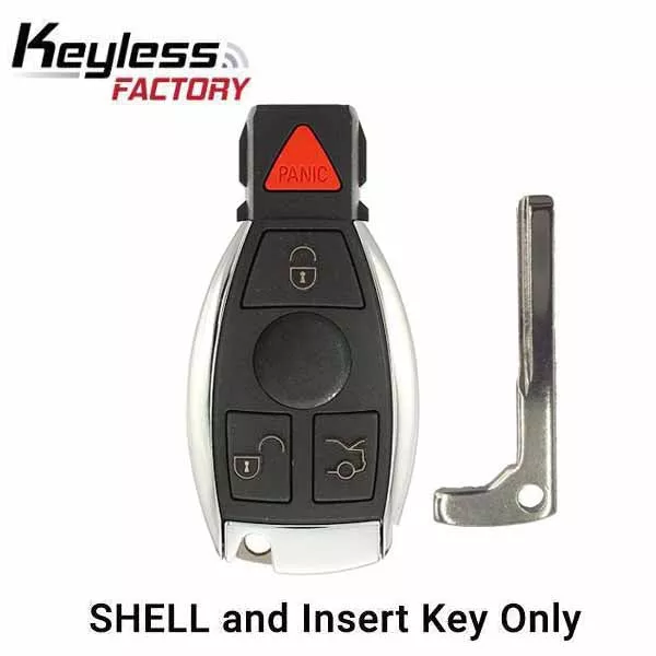 1997-2014 2 Battery Mercedes Benz 4-Button Smart Key SHELL for IYZ-3312
