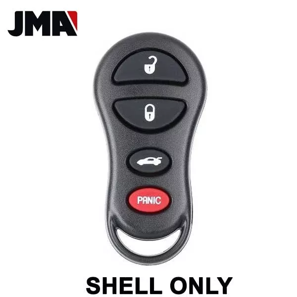 1999-2005 Chrysler Dodge Jeep Keyless Entry Remote SHELL for GQ43VT13T - Black (JMA-CHR-2-RKE)