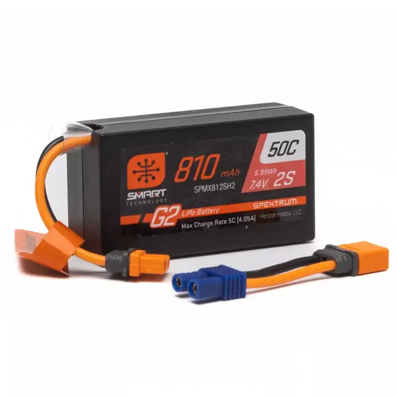 2 cell810mAh 7.4V Smart G2 50C LiPo; IC2