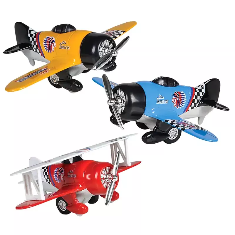 6.5″ Die-Cast Pull Back Classic Airplane