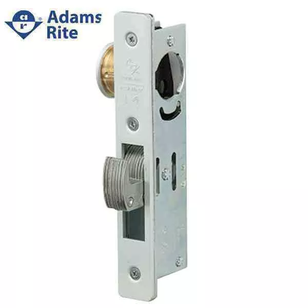 Adams Rite - MS Deadlock - MS1850S - 1-1/2"Backset - ANSI Size - Hook Bolt - Flat Faceplate -Aluminum