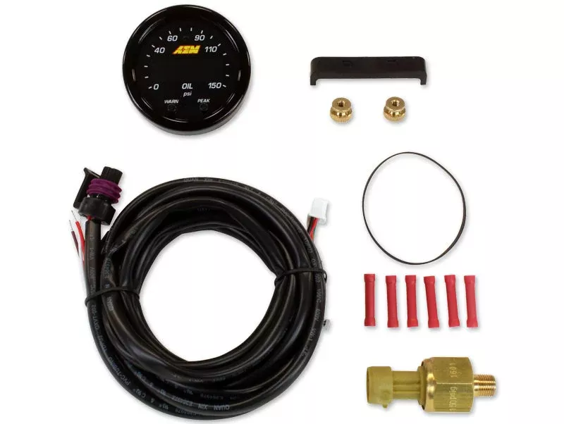 AEM Electronics - 0-150psi/0-10bar - Black Bezel and Black Faceplate