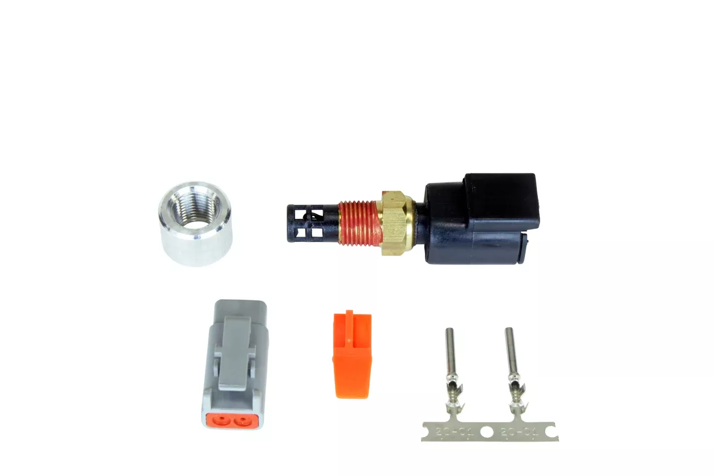 AEM Electronics - -20C to 150C / -4F to 302F - 1/8 in. NPT Aluminum Bung, Connector, and Pins