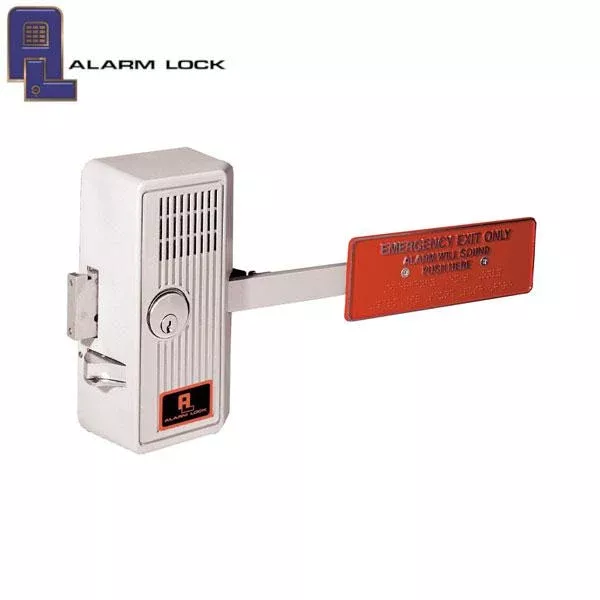 Alarm Lock - SirenLock Model 250 - Weather-Resistant Alarmed Panic Locks - US28 - Silver Finish