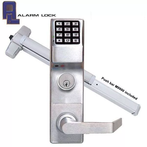 Alarm Lock Trilogy - ETDLS1G - Keypad Digital Lock w/ Audit Trail - for M9900 Panic Exit Bar - 26D - Satin Chrome
