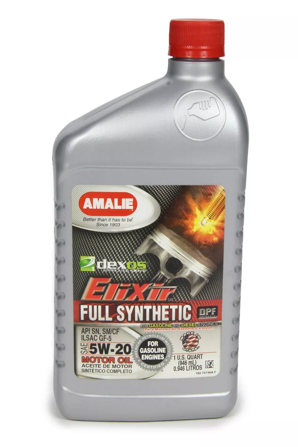 Amalie - Elixir Full Synthetic 5w20 Dexos1 1 Qt