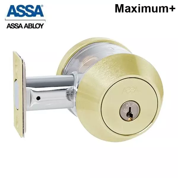 ASSA - 7000 Series - Maximum+ - Double Cylinder Deadbolt with Security Guard - KA - 612 - Satin Bronze - Grade 1