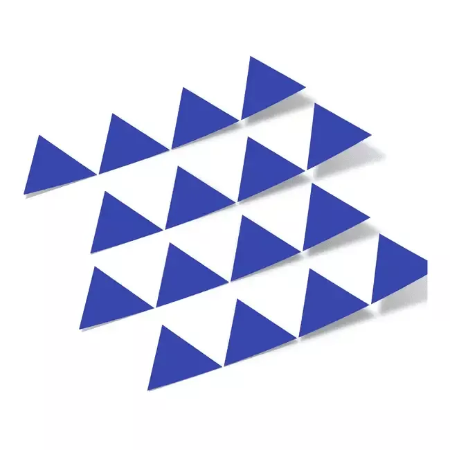 Blue Triangles Vinyl Wall Decals