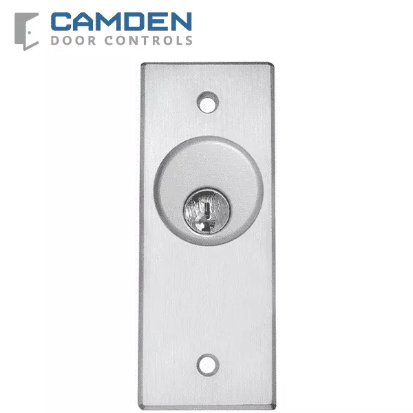 Camden CM-2020 - Flush Mount Narrow Key Switch - SPDT Momentary - Brushed Aluminum