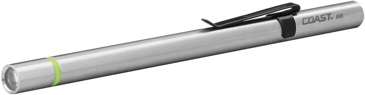 COAST A9R 20728 Rechargeable Inspection Beam LED Penlight, Silver