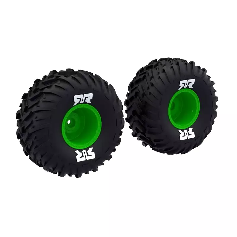 dBoots Cut Chevron MT Tire Set Glued – Green: ARA-2575