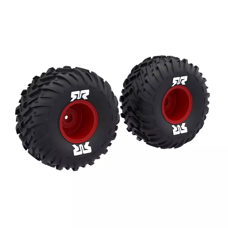 dBoots Cut Chevron MT Tire Set Glued – Red: ARA-2574