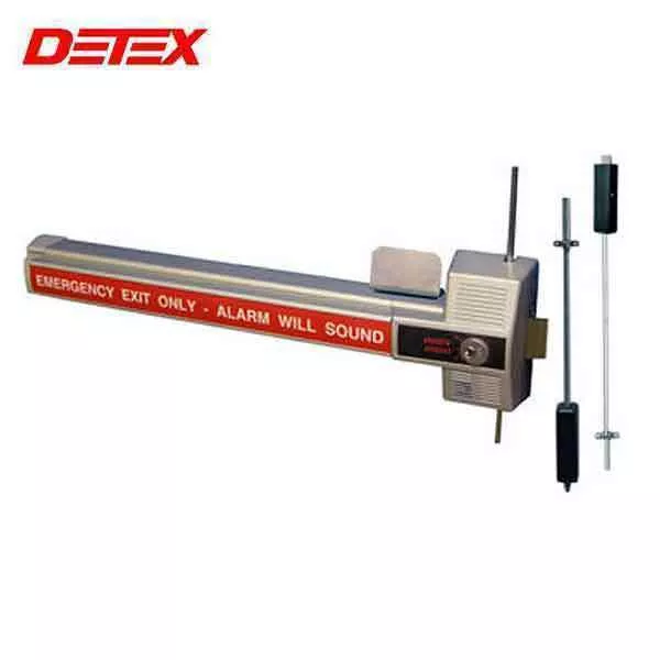 Detex - ECL-230X - TDB- Alarmed Deadbolt Panic Device - 3 Point Lock (Top, Bottom & Deadbolt)