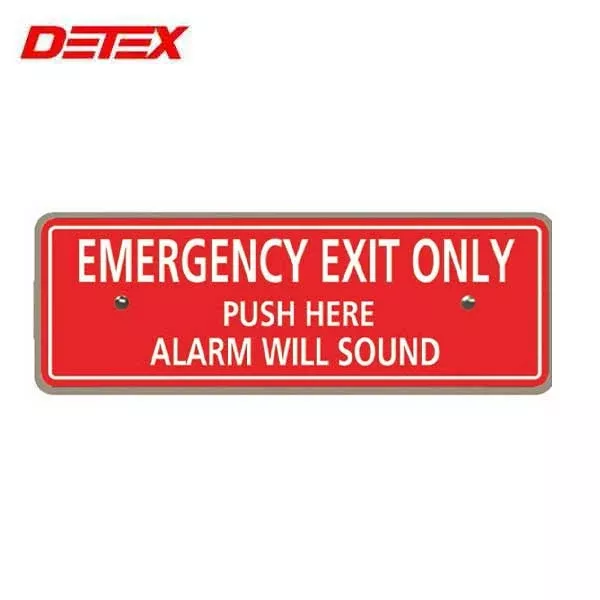 Detex - Replacement "Emergency Exit Only" Plate for ECL-230D Exit Device