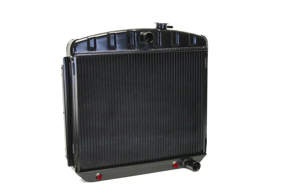 Dewitts Radiator - Radiator 55-57 Chevy V8 Auto Trans Black