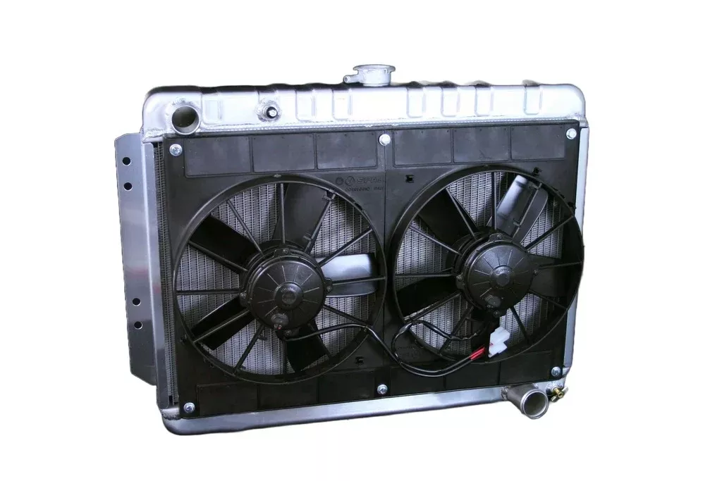 Dewitts Radiator - Radiator w/Fans Impala 65-70 Auto Trans Raw