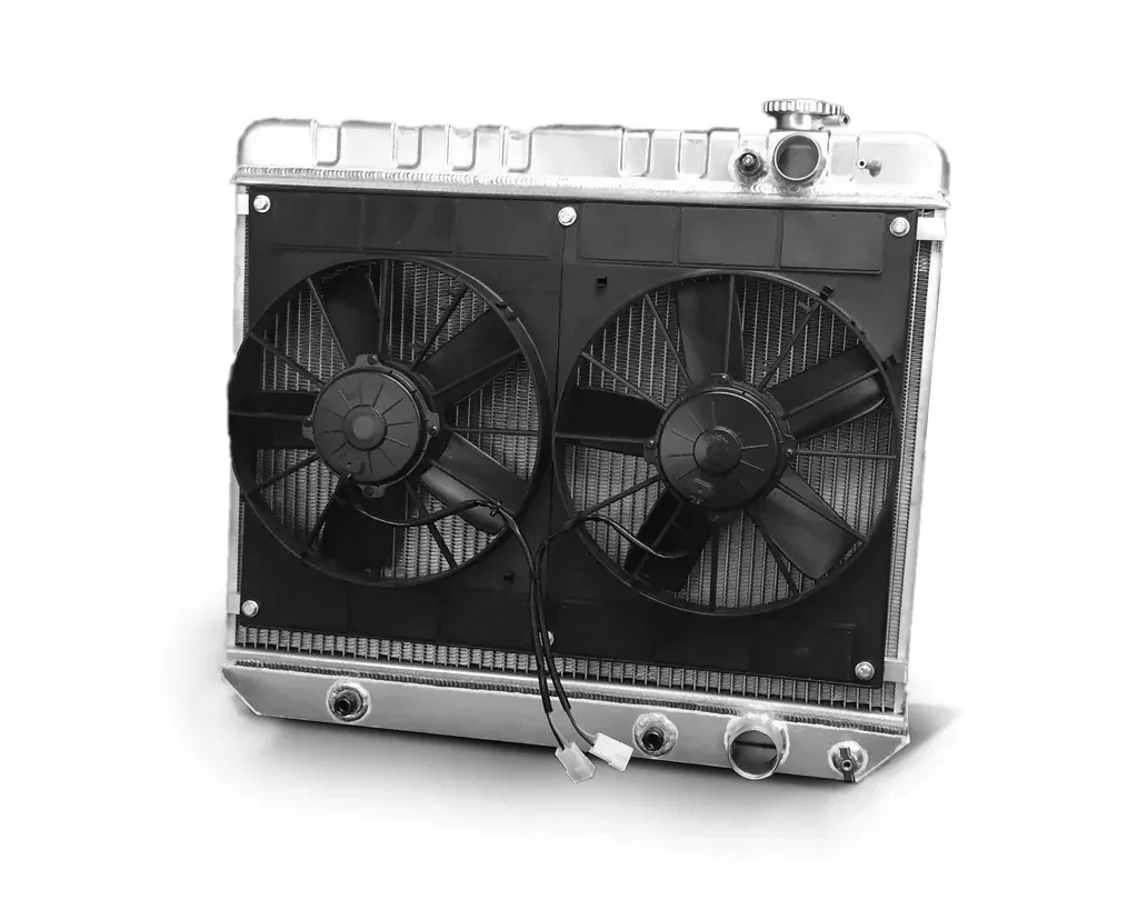 Dewitts Radiator - Radiator w/Fans Nova 62-67 LS Auto Trans Raw