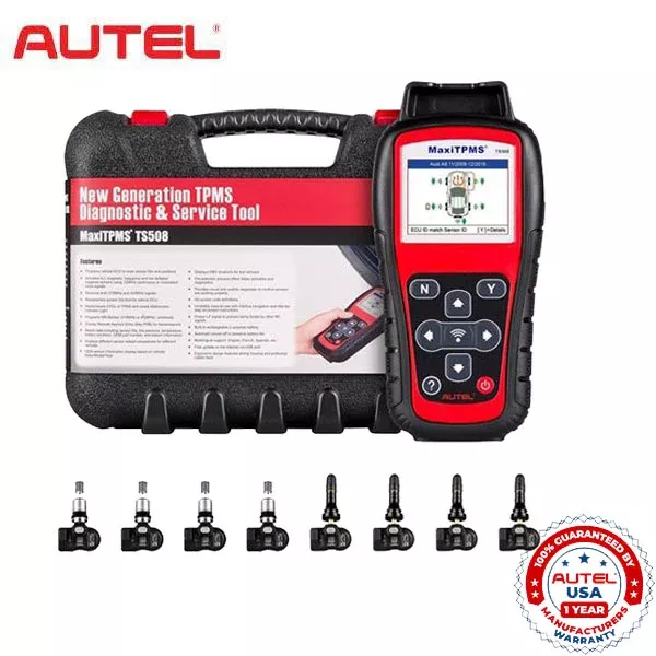 *Discontinued* Autel - MaxiTPMS - TS508K - TPMS Diagnostic & Service Tool Kit - Includes 8 MX Sensors (US & Puerto Rico Version)