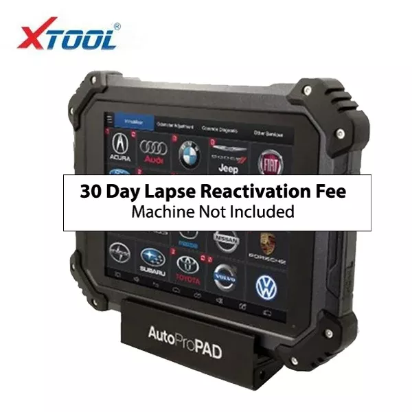 *Discontinued* AutoProPAD 30 Day Lapse Reactivation Fee - ( machine sold separately )