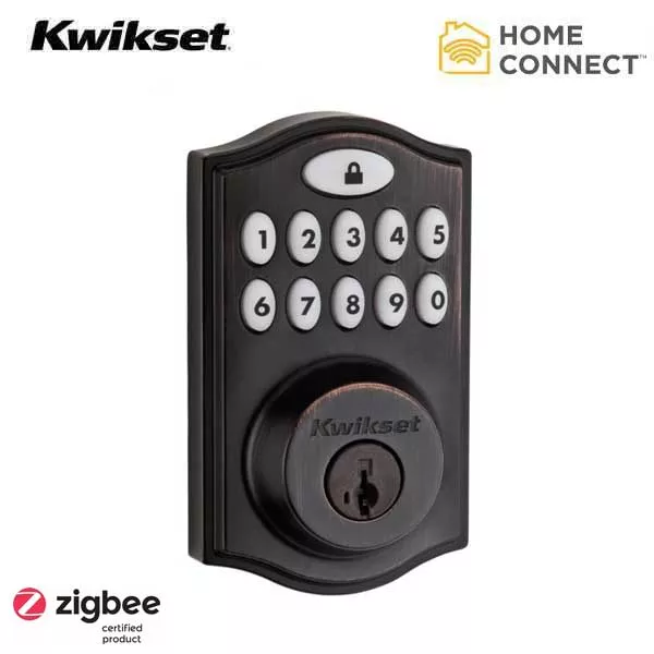 *Discontinued* Kwikset - Smart Code914TRL - Electronic Traditional Deadbolt- US11P - Venetian Bronze - Home Connect - Zigbee -SmartKey Technology