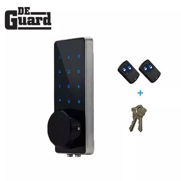 *Discontinued* Premium Electronic Touchscreen Deadbolt - Key Override - w/ Remote Control - Satin Silver