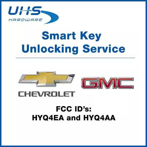 *Discontinued* REMOTE KEY UNLOCKING SERVICE - Chevrolet Smart Keys - FCC ID: HYQ4EA and HYQ4AA
