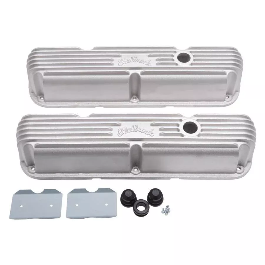Edelbrock - Valve Cover Kit Classic Finned SBM LA