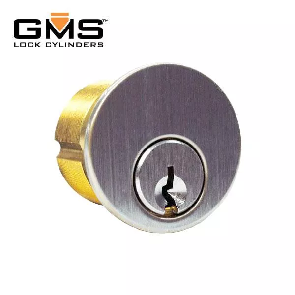 GMS Mortise Cylinder - 1-1/8"- 6-Pin - US26D - Satin Chrome
