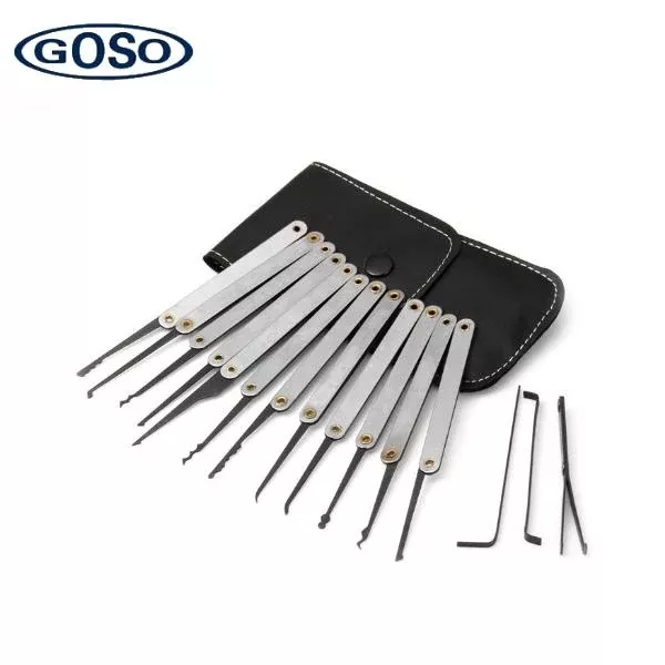GOSO - 12 Pieces Lock Pick Set with Leather Case