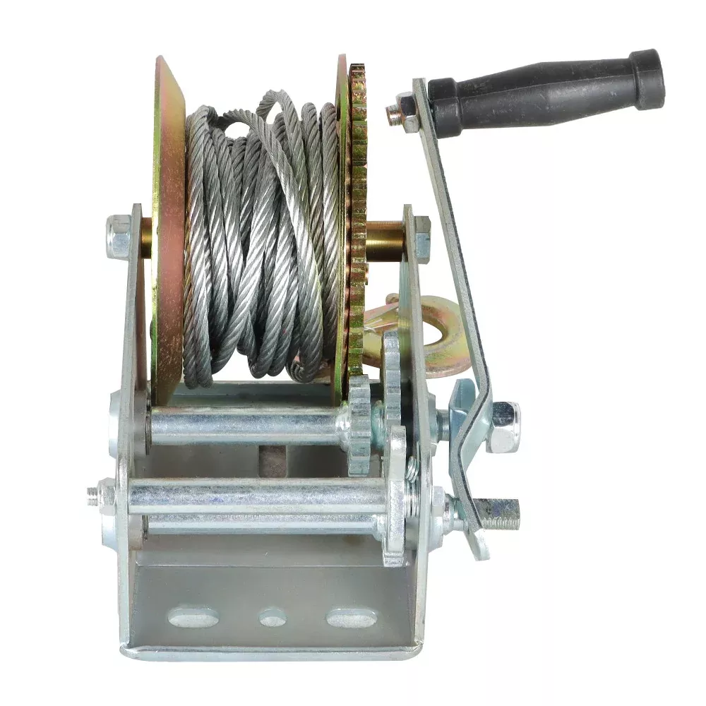 High Quality 3500lbs Durable Hand Crank Winch With Cable For Trailer Hand Winch