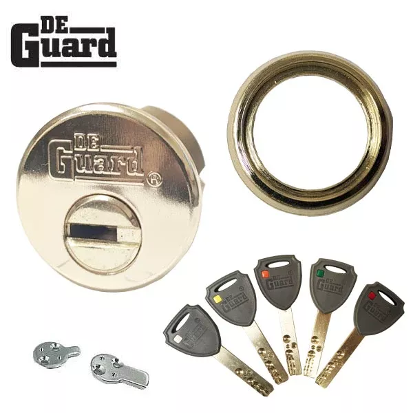 Key Controlled -Mortise Cylinder - 1-1/8"- 206 Keyway - US3 - Polished Brass