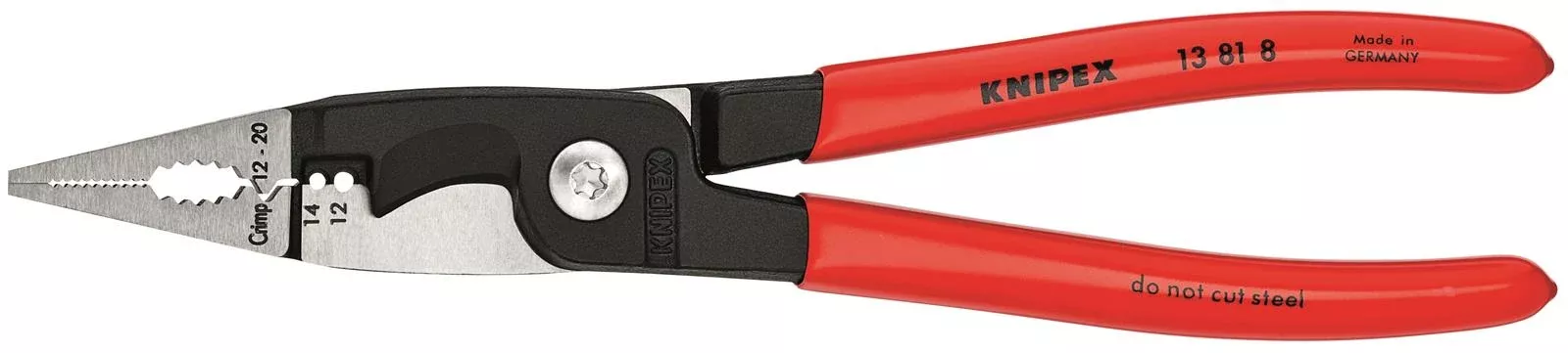 Knipex 13818 Pliers for AWG Electrical Installation - Plastic Grip