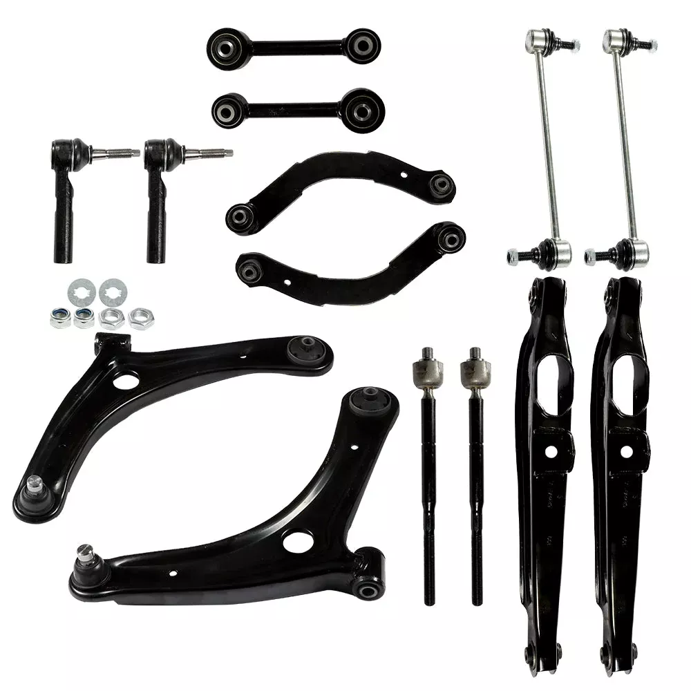 Labwork 14PCS Front Rear Control Arms Tie Rods Sway Bars For DODGE CALIBER 2009-2012