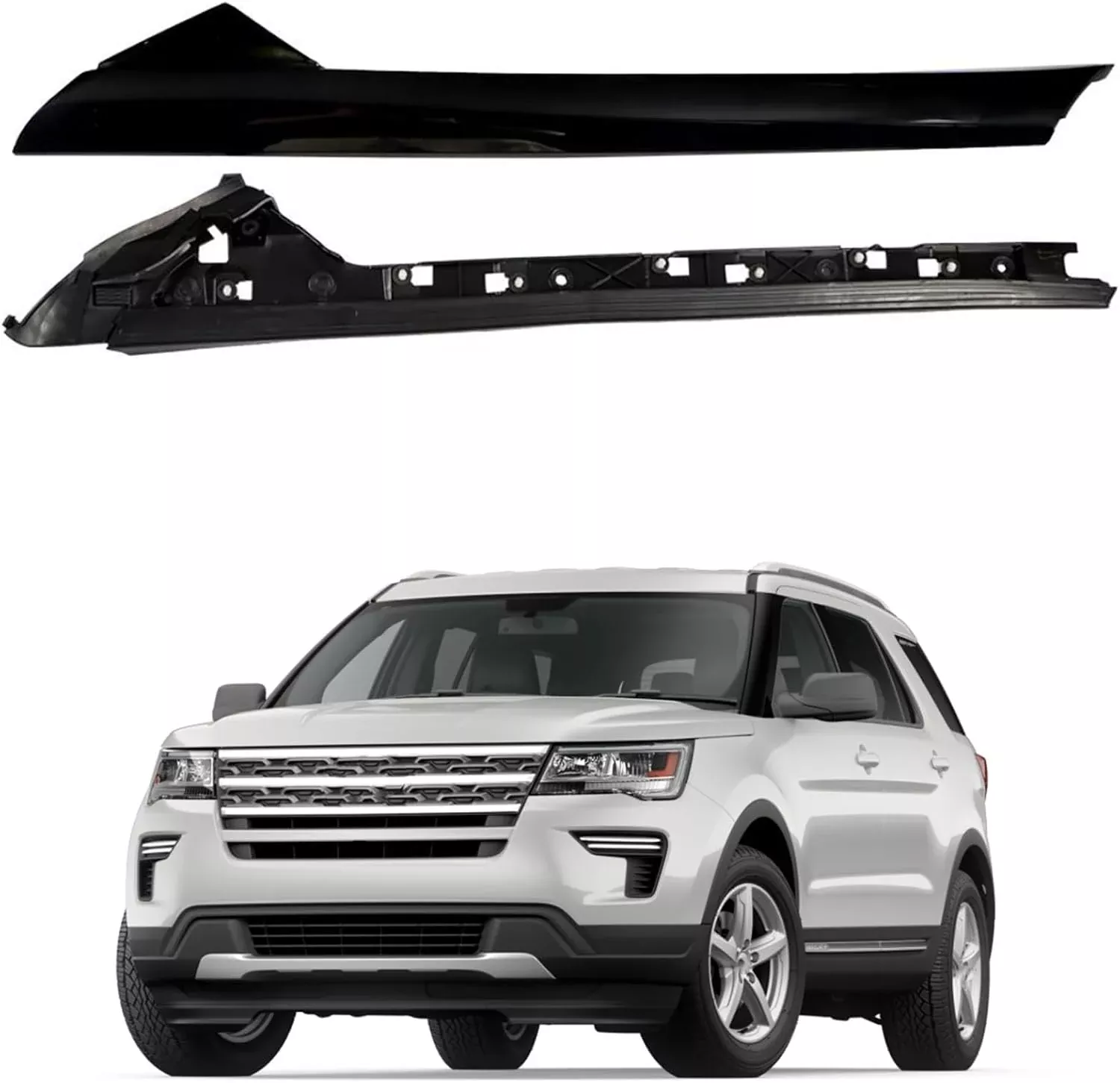 labwork 2 Pcs Right Side Windshield A-Pillar Molding Trim Replacement for Explorer 2011-2019 926-451
