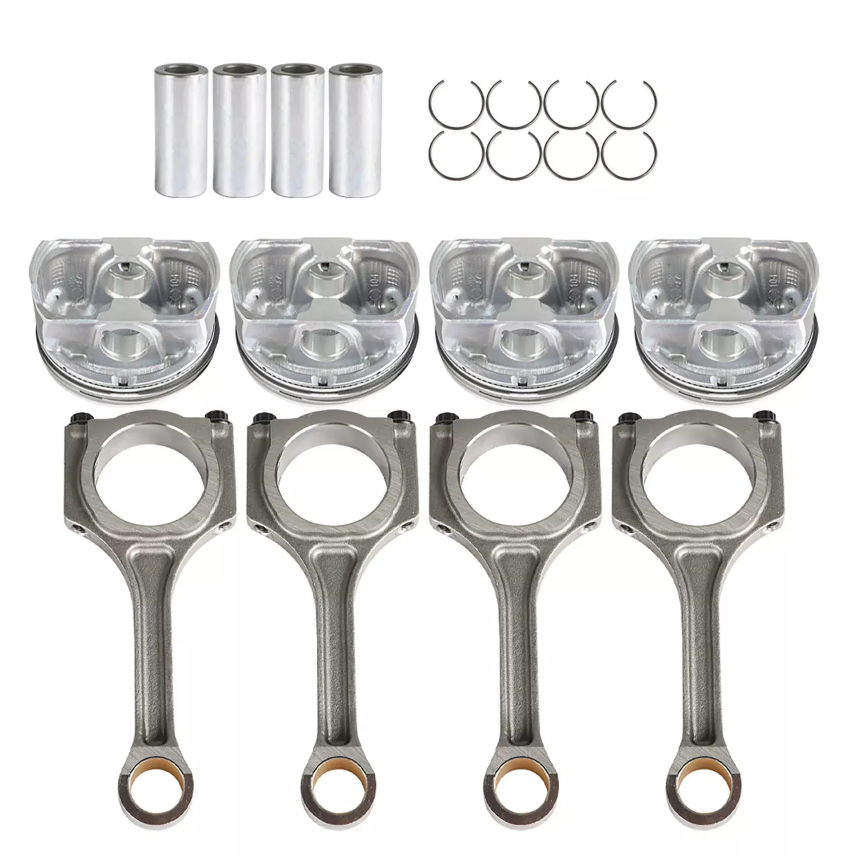 labwork 4 x Connecting Rod Piston Kit 23040-2G200 23410-25201 Replacement for 2011-2019 Hyundai Sonata Sorento Optima 2.4L