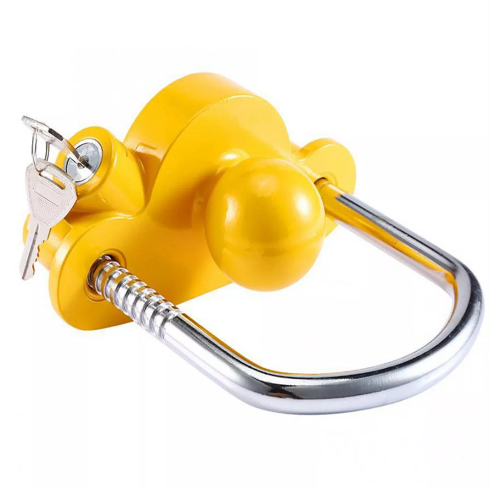 labwork Steel Ball and Ring Hitch Lock - Durable, Secure Trailer Hitch Lock Electro-Plated and Powder Coated Finish - Red