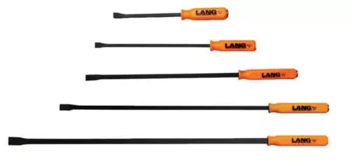 Lang Tools 853-5ST - 5-piece 12" to 36" Curved End Strike Cap Screwdriver Handle Pry Bar Set