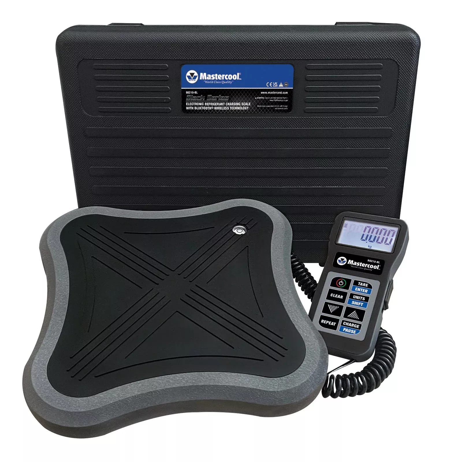 Mastercool 98210-BL Black Series Electronic Charging Scale with Bluetooth Wireless Technology