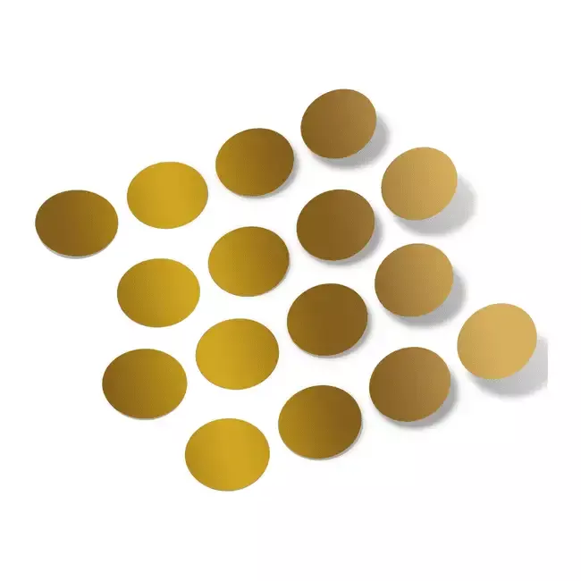 Metallic Gold Polka Dot Circles Wall Decals