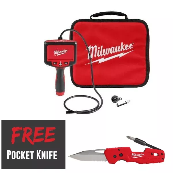 Milwaukee 2319-20 Tool M-Spector 4' Inspection Camera Scope 4.3" LCD Screen + Knife