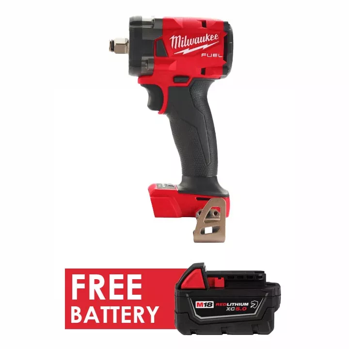 Milwaukee 2855-20 M18 FUEL™ 1/2" Compact Impact Wrench w/ Friction Ring + FREE Battery