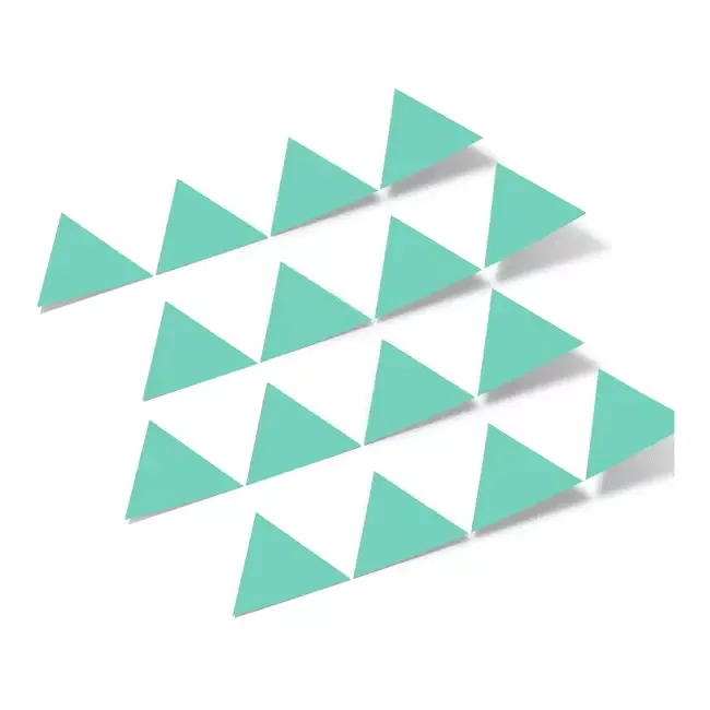 Mint Green Triangles Vinyl Wall Decals