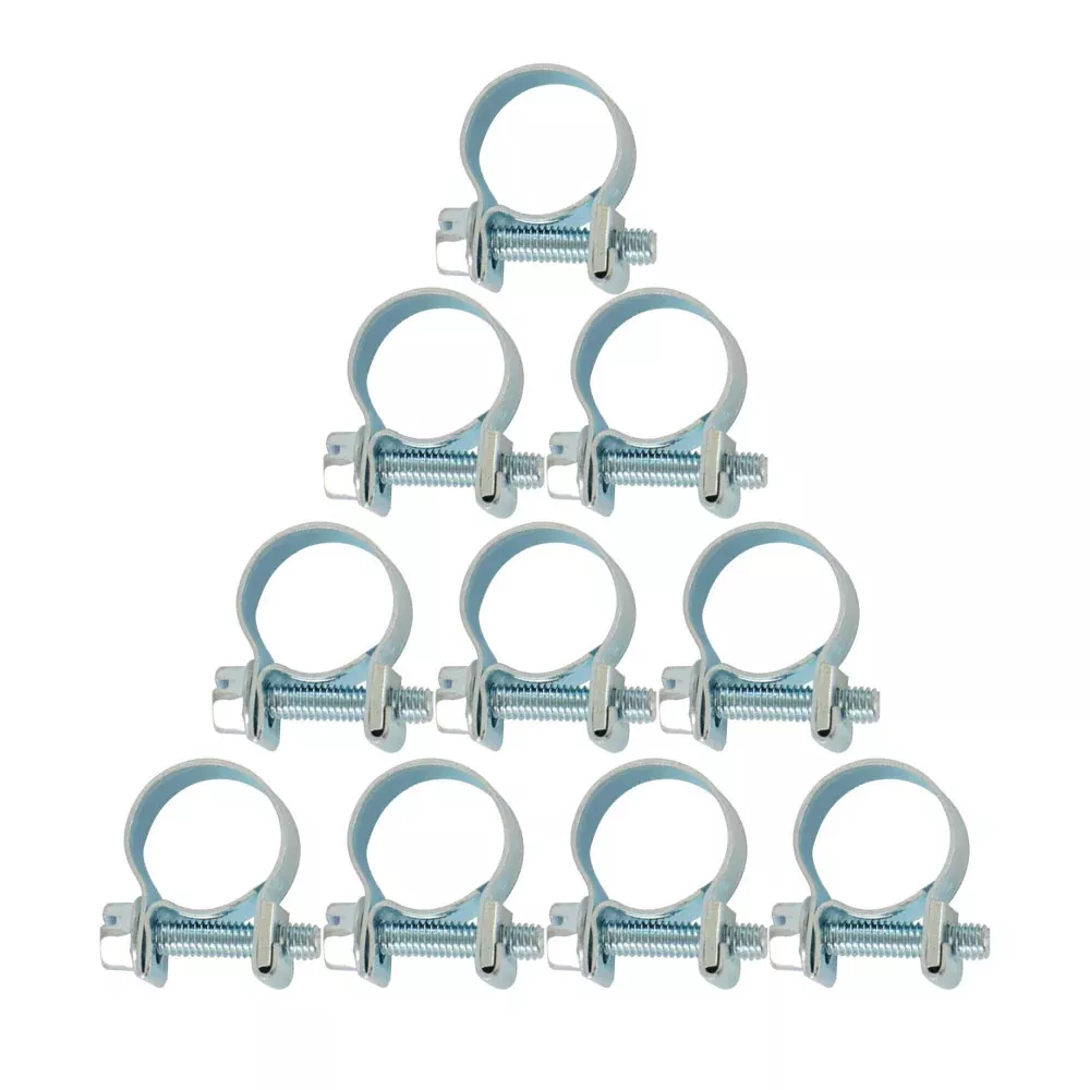 New 19/32" Fuel Injection Hose Clamp / Auto Fuel Clamps Clip Pipe - 10 Pack