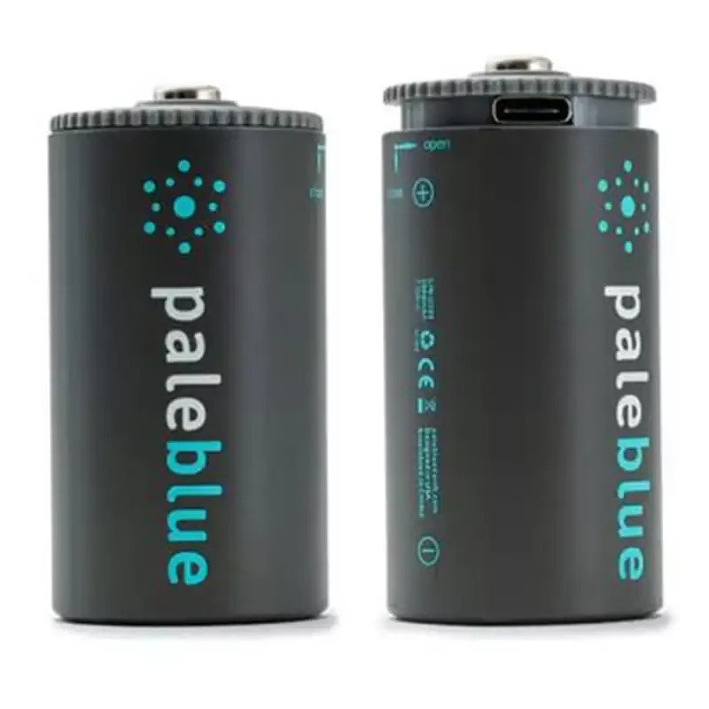 Pale Blue Lithium Ion Rechargeable DBatteries 2pk