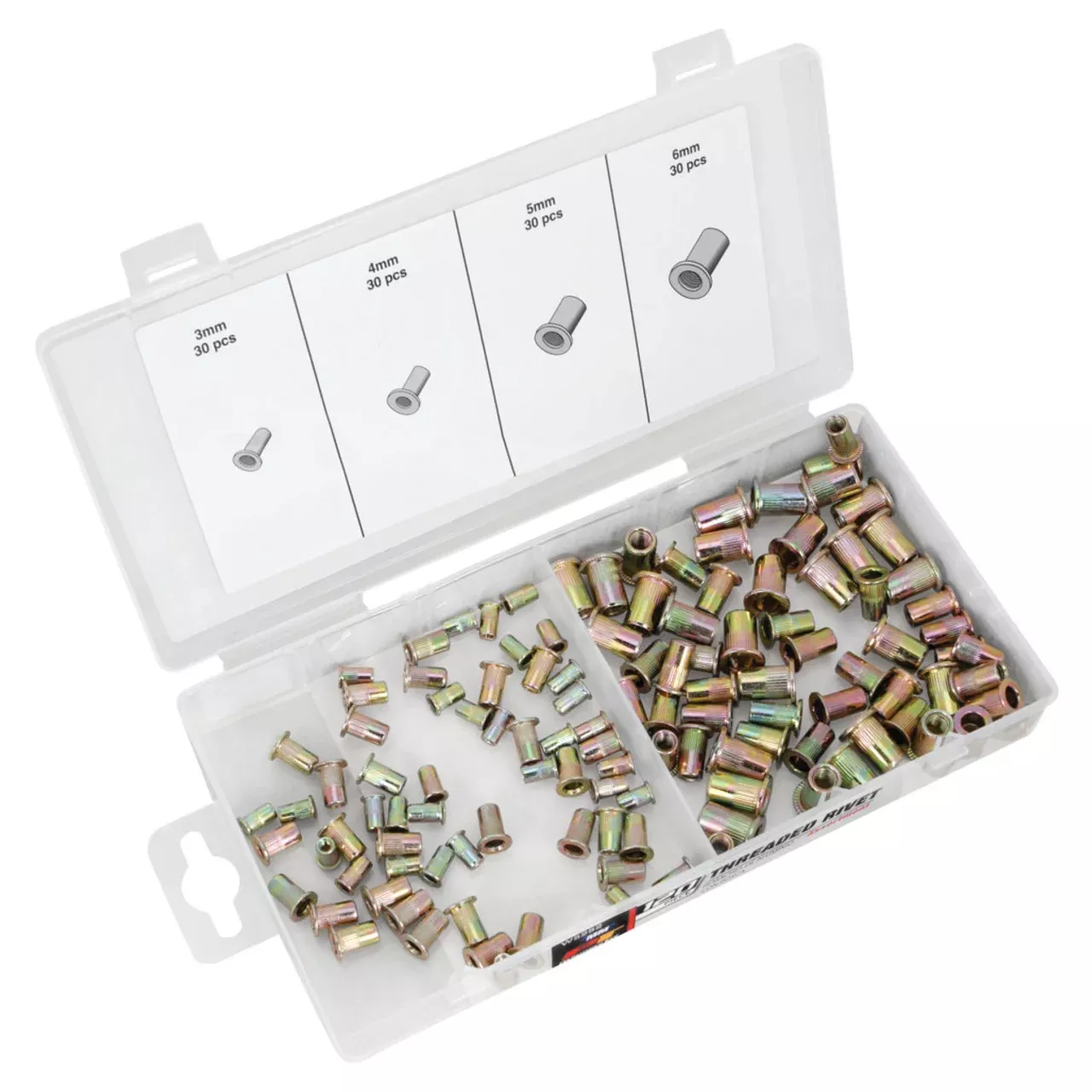 Performance Tool W5252 Metric Threaded Rivet Assortment 120 pc