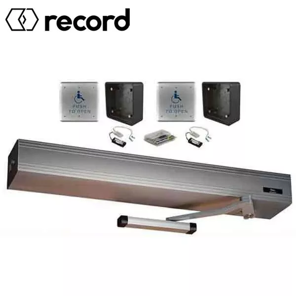 Record - EZ 36 Wireless Automatic Door Kit - PUSH Arm - Non Handed- 39" Header (36" Door) - Clear Coat - For Single Doors