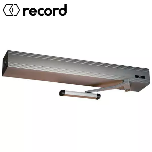 Record - HA8-LP - Low Profile Swing Door Operator - PULL Arm - Left Hand - Clear Coat (39" to 51") For Single Doors