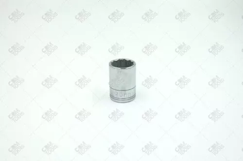SK Hand Tools 40320 1/2" Dr. 20mm 12pt Standard Metric Chrome Socket