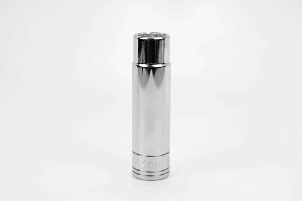 SK Hand Tools 48014 1/2" Dr. 14mm 12pt Deep Metric Chrome Socket